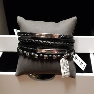 Black & Silver fashion bracelets.